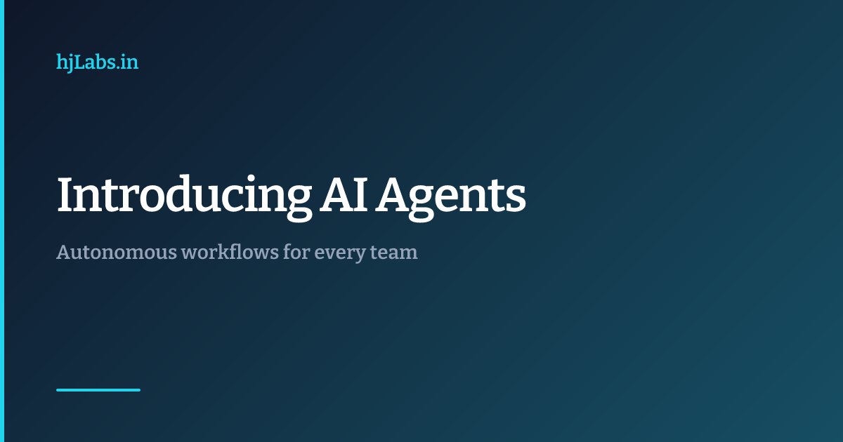 Introducing AI Agents