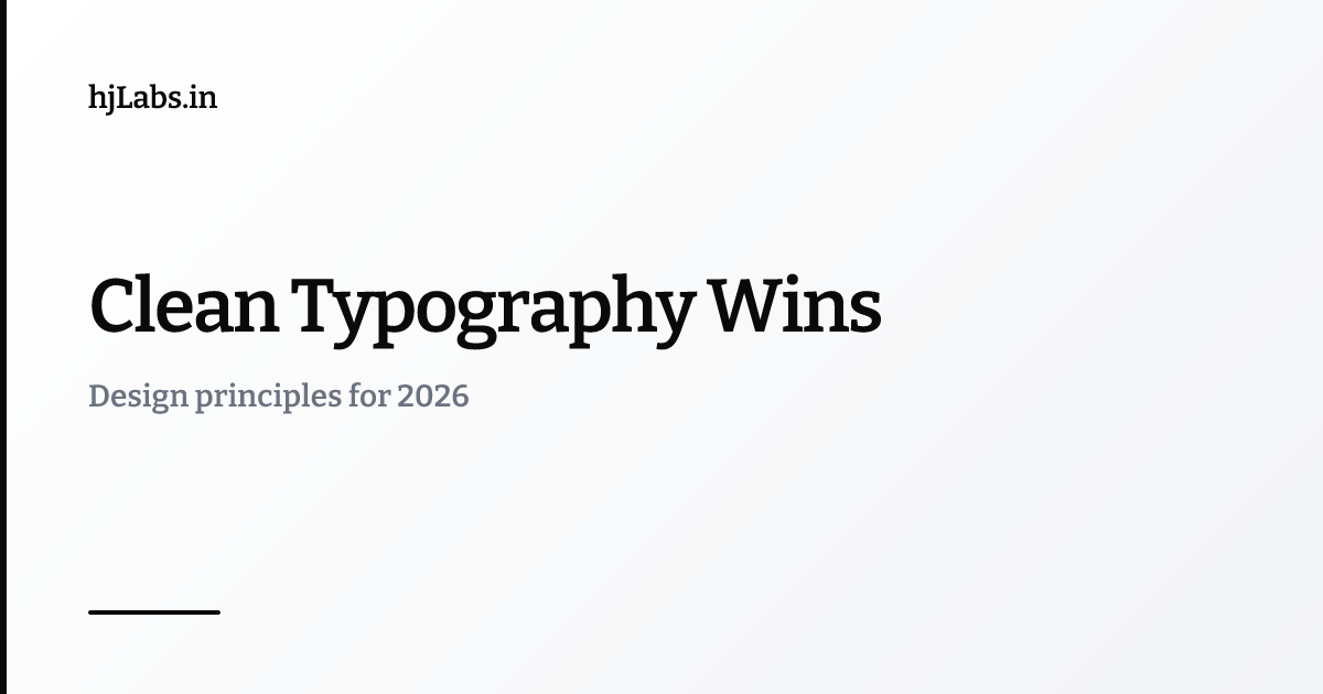 Clean Typography Wins