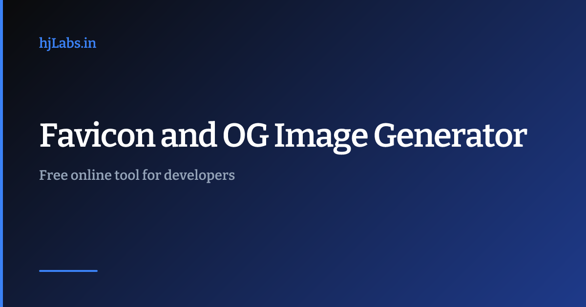 Free Favicon Generator + OG Image API 2026 — No Signup, Instant